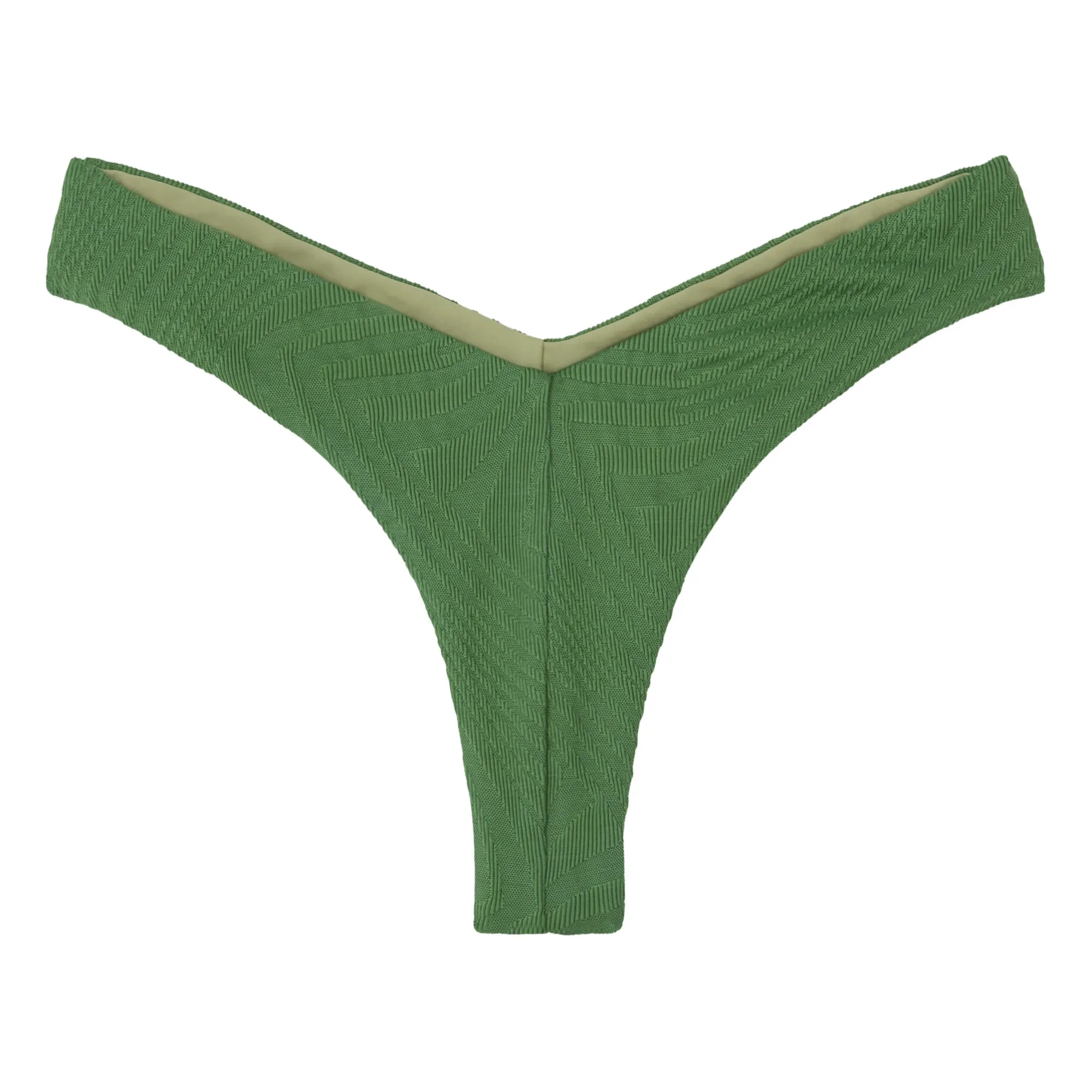 Fella Swim Green Chad Textured Bikini Bottoms