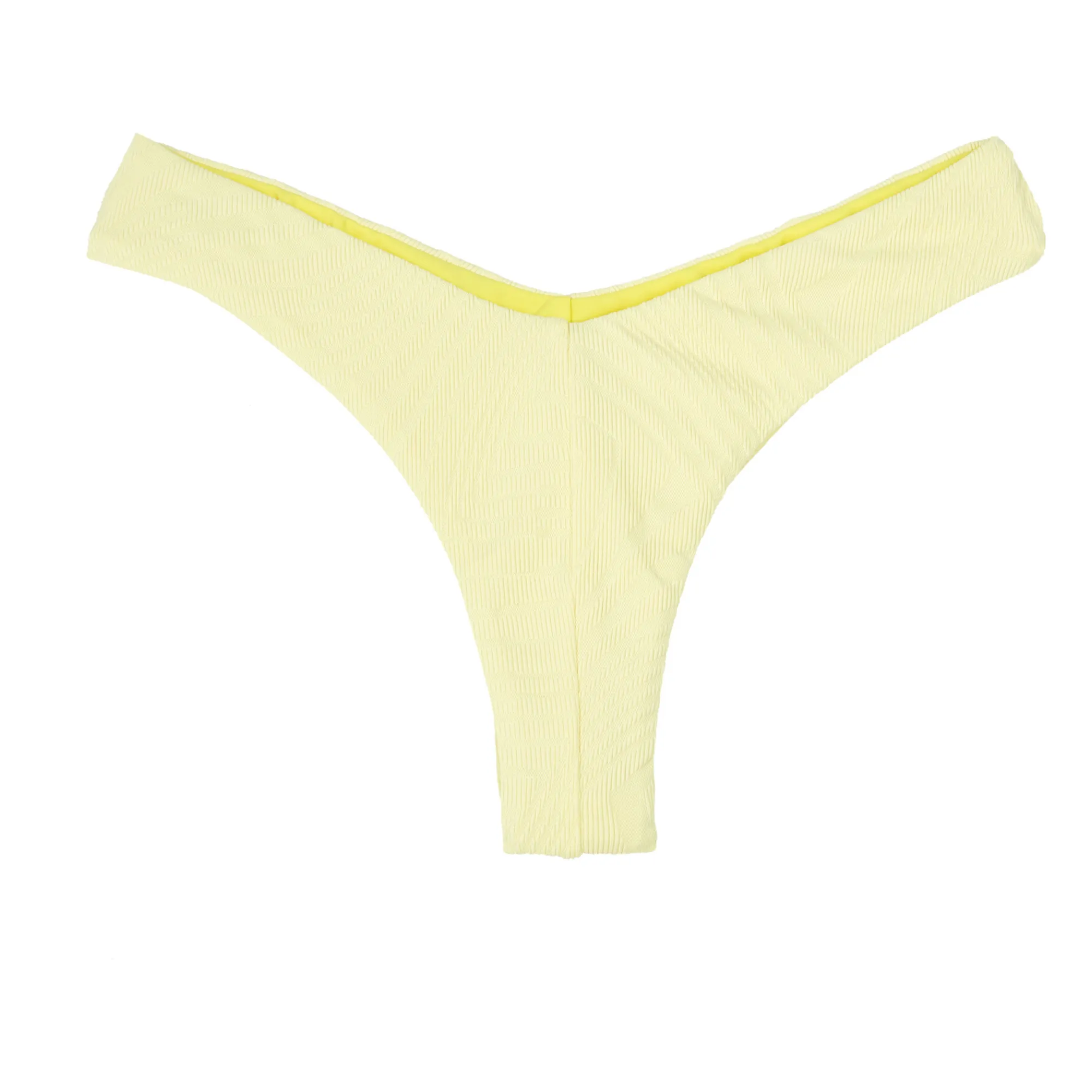 Fella Swim Yellow Chad Textured Bikini Bottoms
