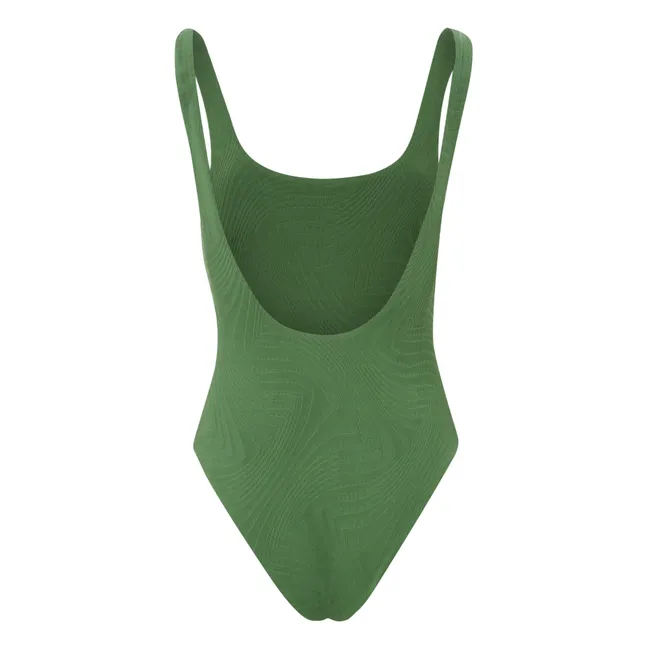Badeanzug Einteiler Texturiert Harvey Specter | Grün