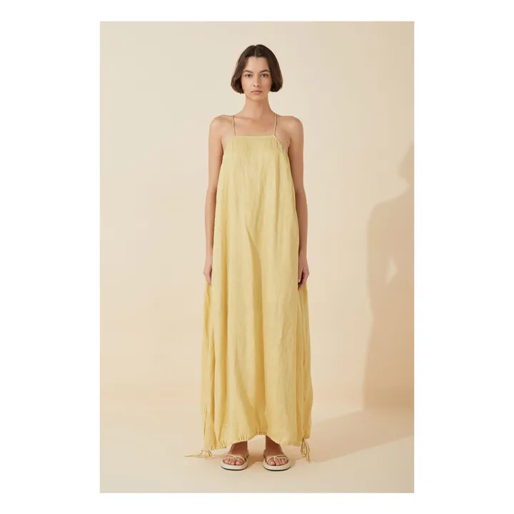 Robe Citrus Lin | Jaune- Image produit n°1