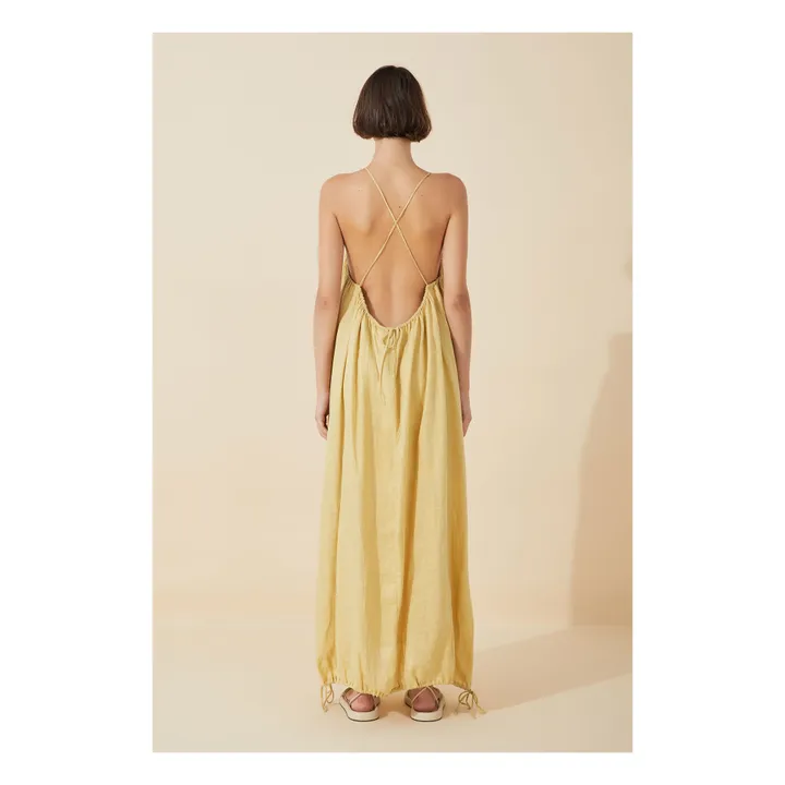 Robe Citrus Lin | Jaune- Image produit n°2