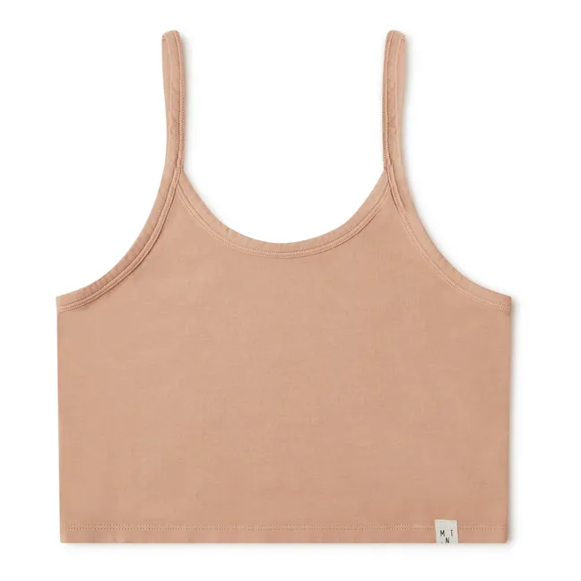 Organic Cotton Cropped Tank Top - Women’s Collection  | Terracotta