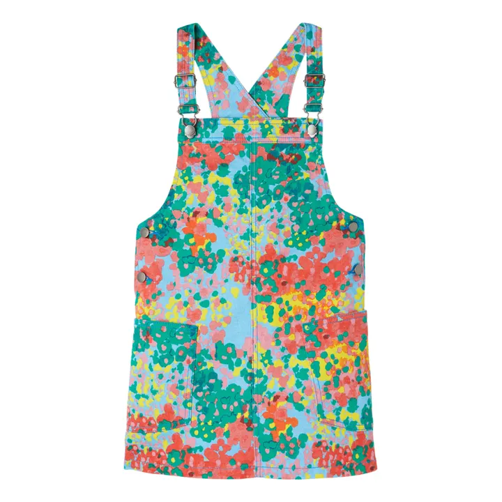 Robe Salopette Denim Floral | Vert- Image produit n°0