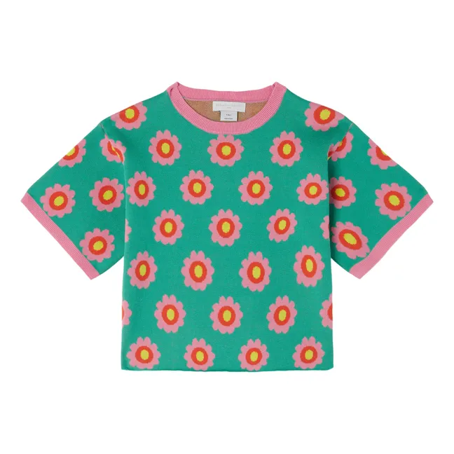 Pull Fleurs | Vert