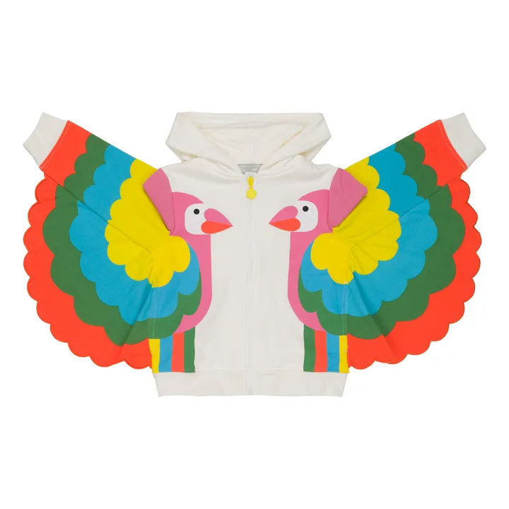 Parrot Jersey Zip-up Sweater | Ecru- Product image n°0