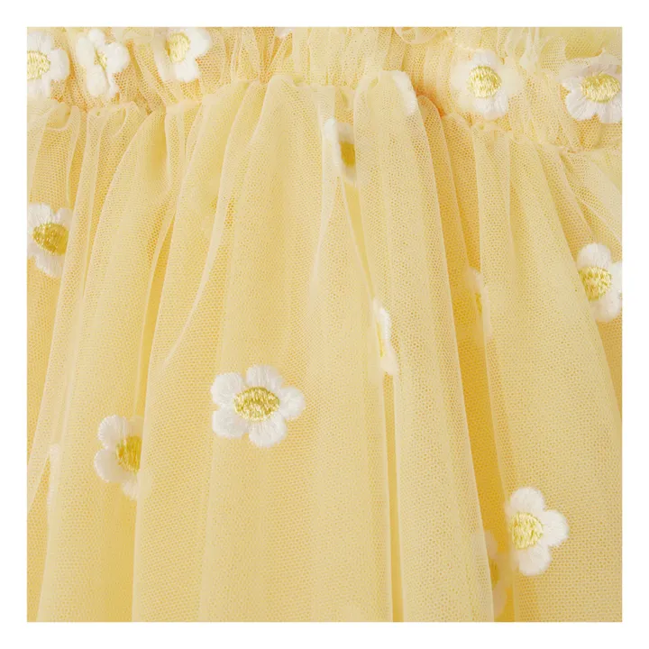 Daisies Tulle Skirt | Pale yellow- Product image n°1