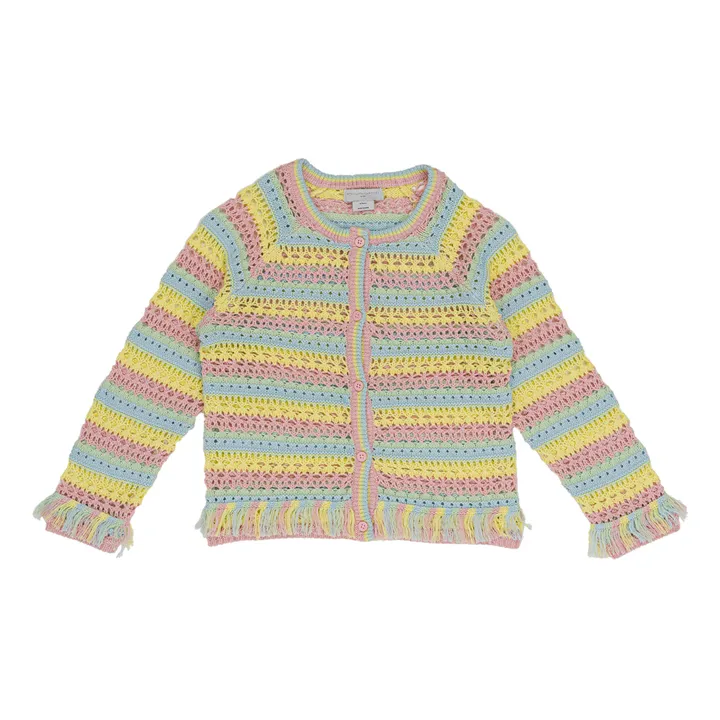 Cardigan Rayé | Jaune- Image produit n°0