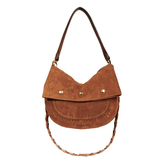 Jerry Calfskin Leather Handbag - M | Tabacco