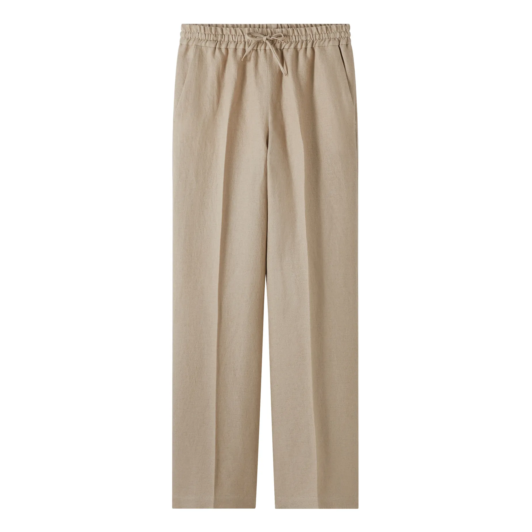 A.p.c. Beige Carlota Linen And Cotton Pants