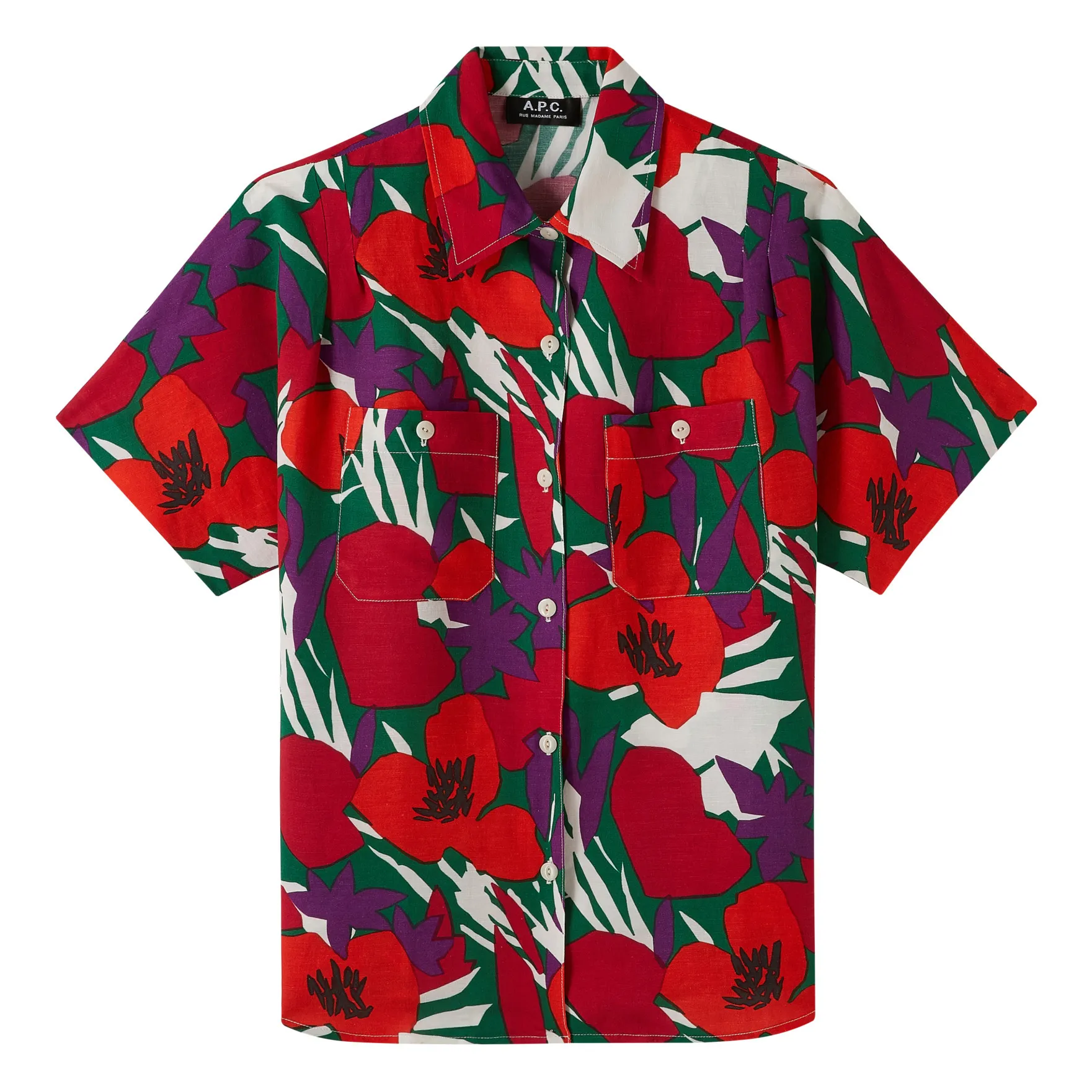 A.p.c. Red Zoé Printed Shirt