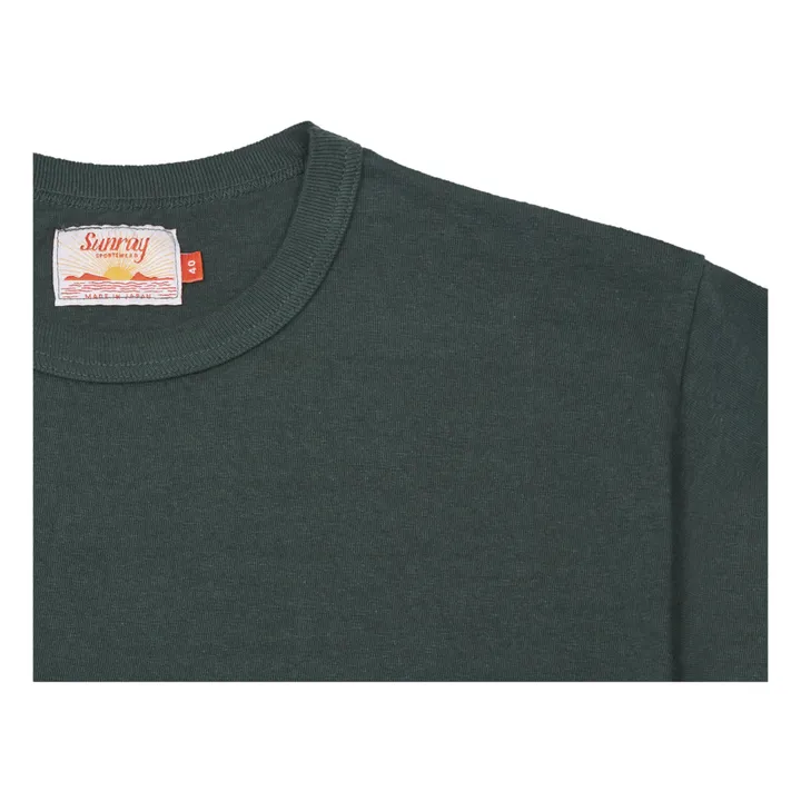 Camiseta de hombre Haleiwa Algodón reciclado 260 g | Verde Abeto- Imagen del producto n°2