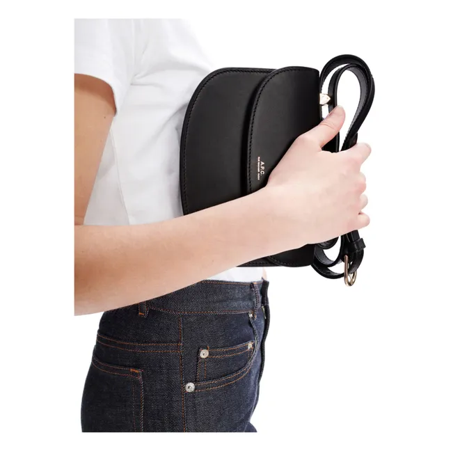 Geneva Mini Smooth Leather Bag | Black