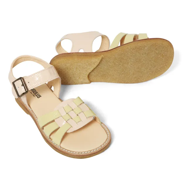 Geflochtene Sandalen | Beige