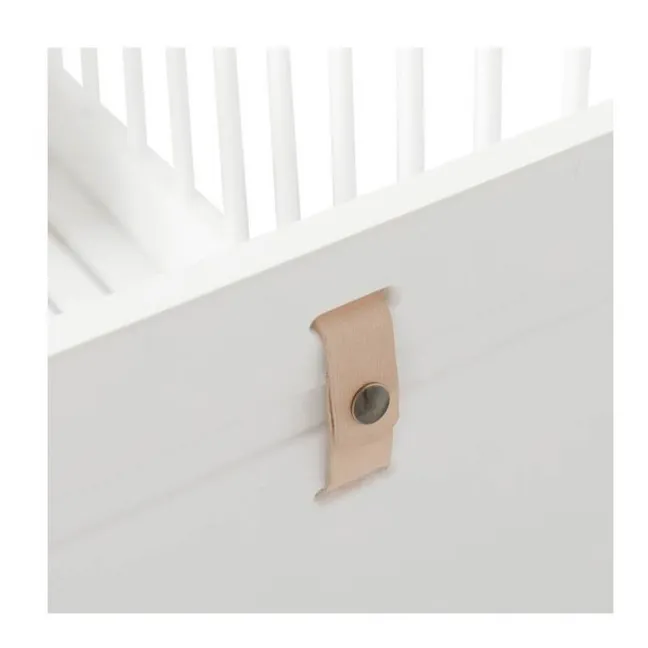 Wood Mini+ cot bed uncluding junior kit | White