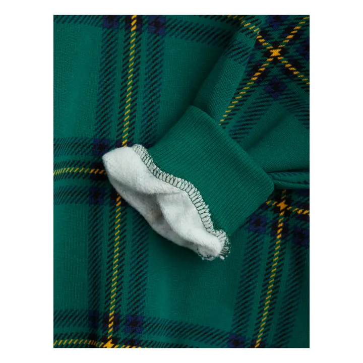 Organic Cotton Checked Sweatshirt | Green- Product image n°5