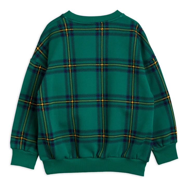 Organic Cotton Checked Sweatshirt | Green- Product image n°6