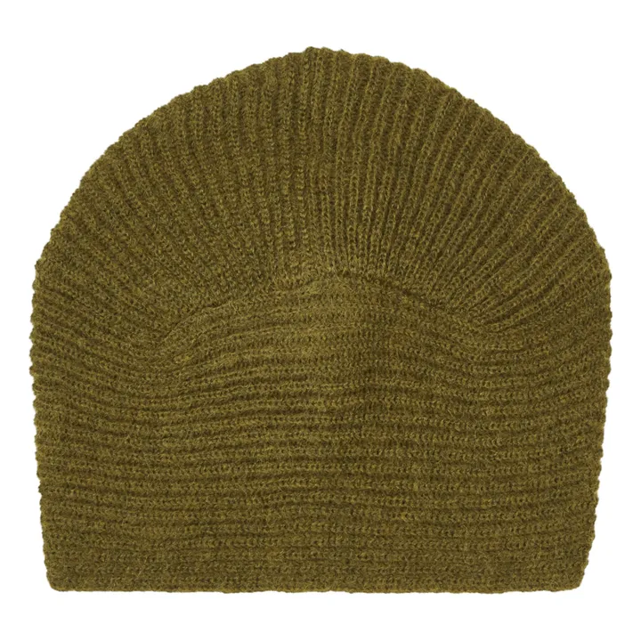 Abina Kid Mohair and Wool Beanie - Women’s Collection  | Khaki- Product image n°2