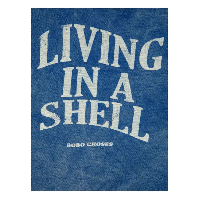 Sweatshirt Kapuze Bio-Baumwolle Living In A Shell | Blau