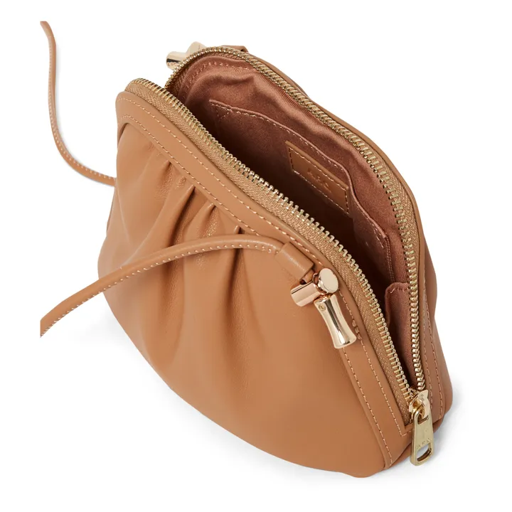 Ninon Small Smooth Leather Purse | Caramel- Product image n°3