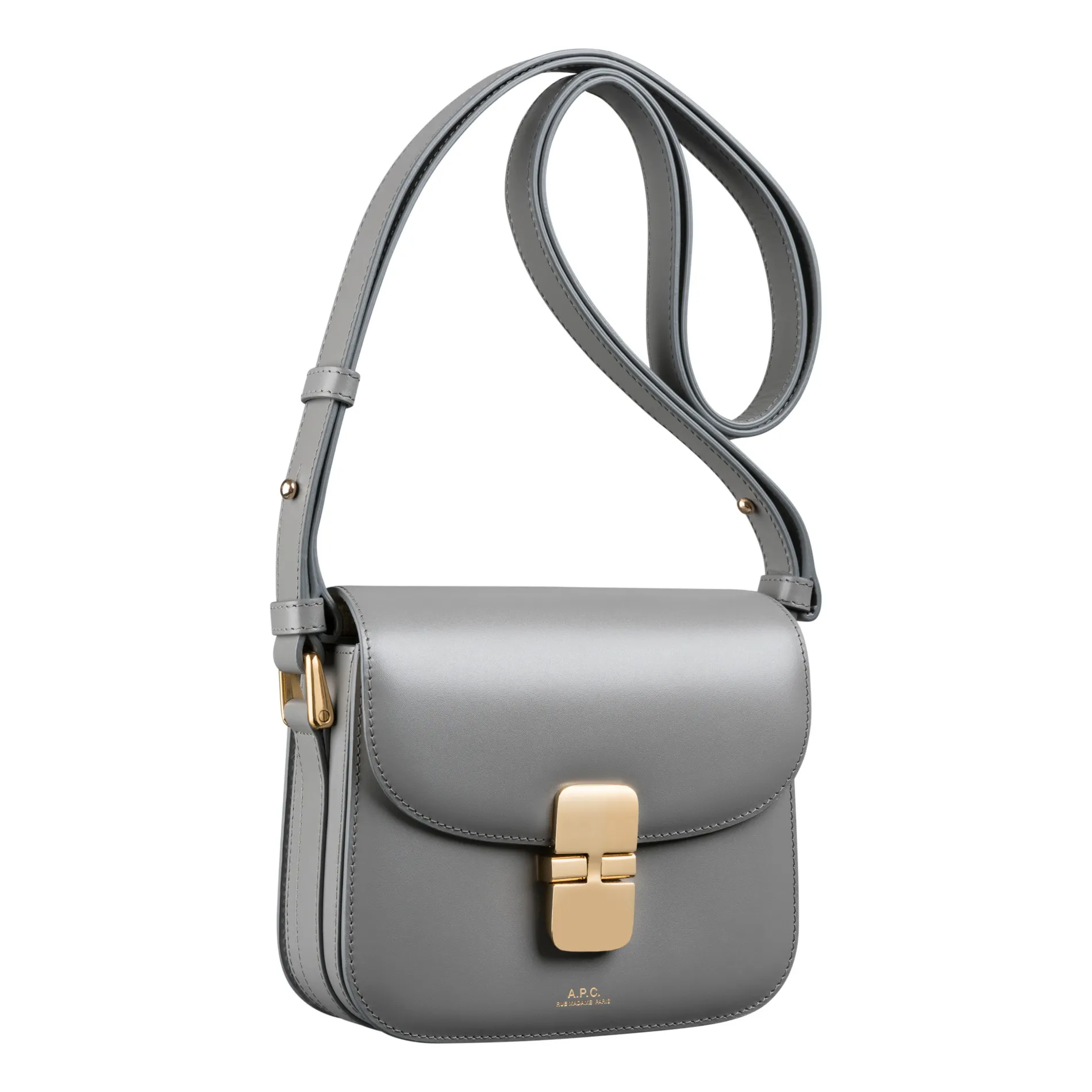 Grace Mini Smooth Leather Bag Stone Grey Smallable