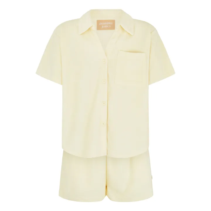 Ensemble Chemise Terry | Jaune pâle- Image produit n°0