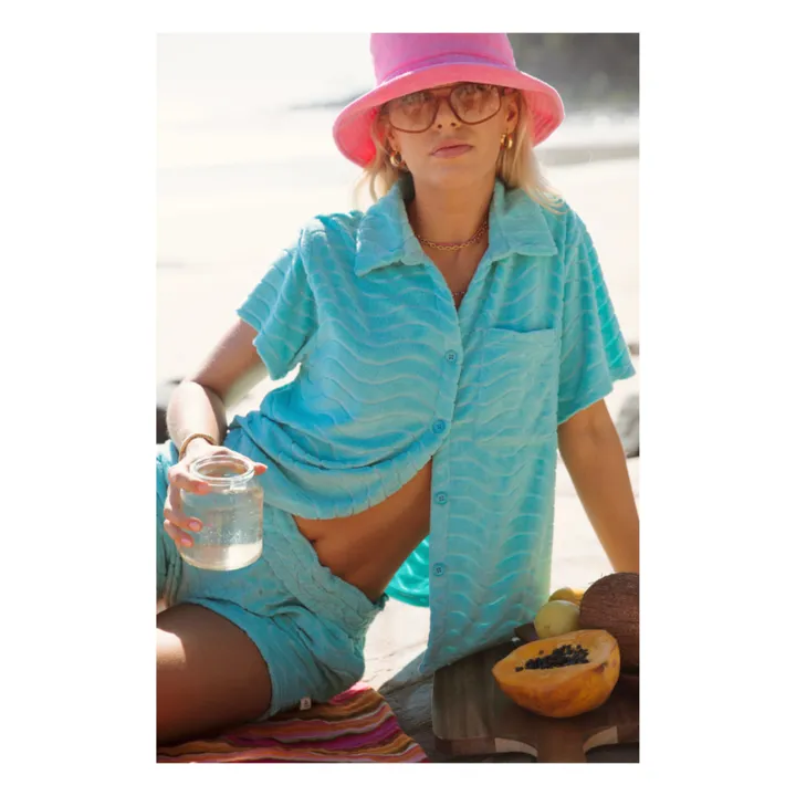 Ensemble Chemise Terry Wave | Bleu ciel- Image produit n°1