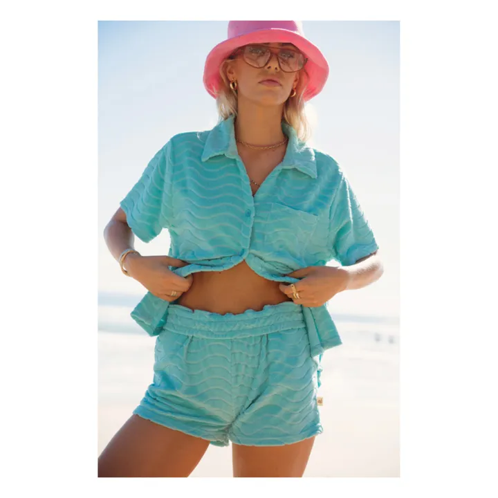 Ensemble Chemise Terry Wave | Bleu ciel- Image produit n°3