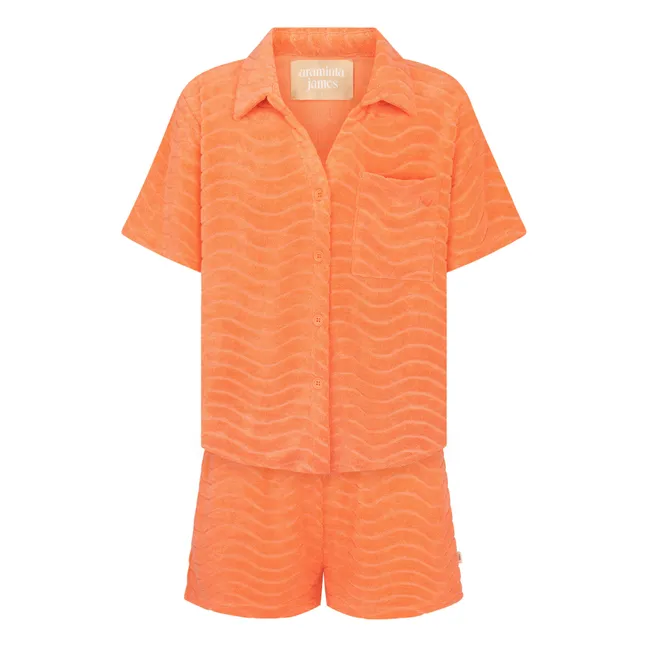 Conjunto de camisa Terry Wave | Naranja