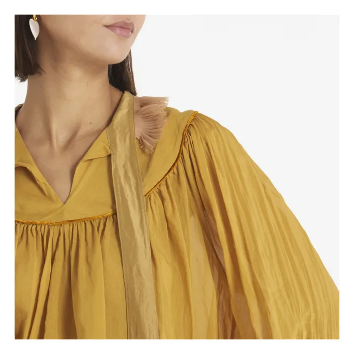 Bohemian Silk Blouse | Gold- Product image n°3