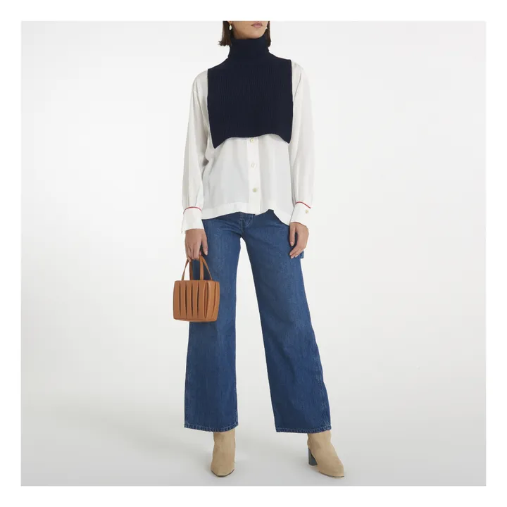 Col Laine Vierge | Bleu nuit- Image produit n°1