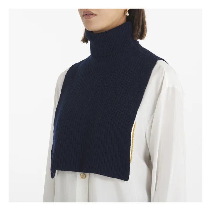 Virgin Wool Collar | Midnight blue- Product image n°2