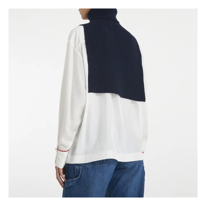 Col Laine Vierge | Bleu nuit- Image produit n°3