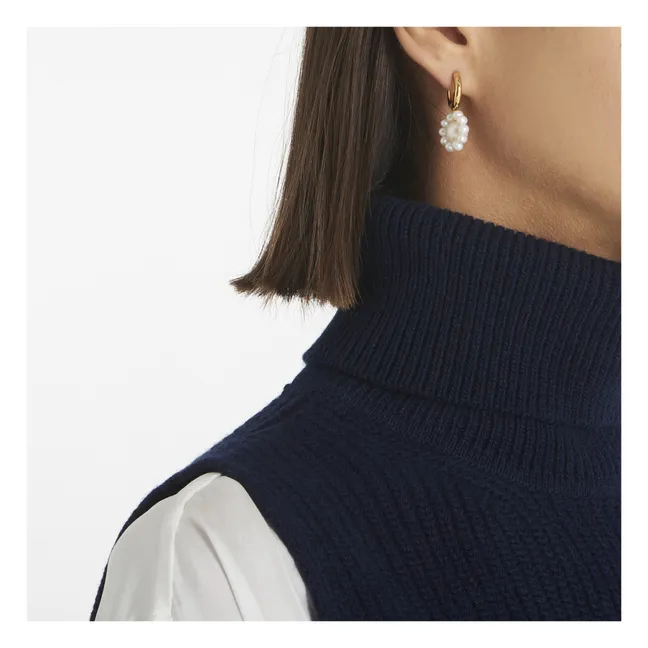Boucles d'Oreilles Perlées | Blanc