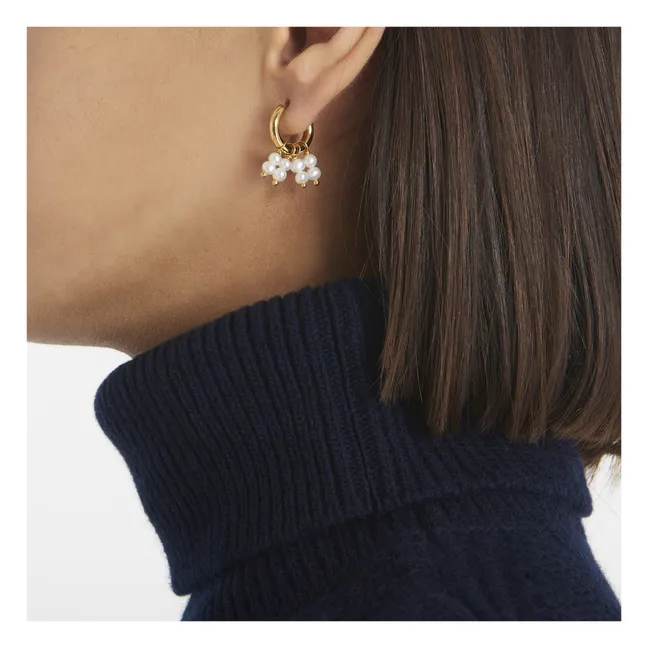 Boucles d'Oreilles Perlées | Blanc