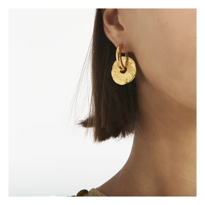 Heart and Donut Earrings | Midnight blue- Product image n°3