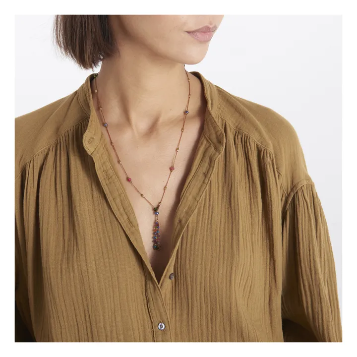Collier Court Holy Sparkly Pampille Mix Précieux | Tabac- Image produit n°1