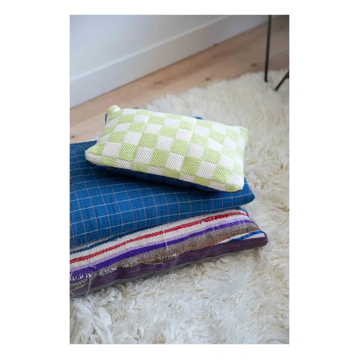 Coussin à damiers | Vert- Image produit n°1