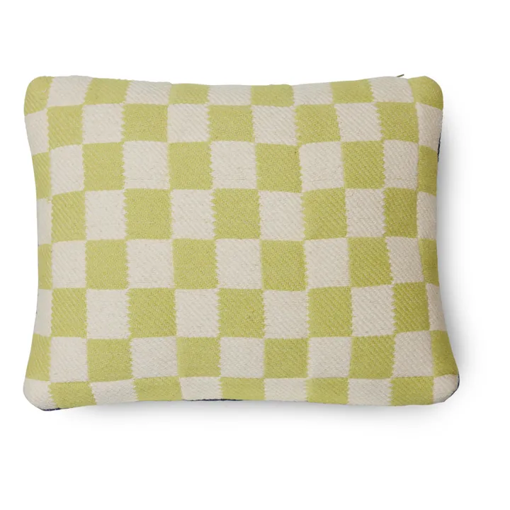 Coussin à damiers | Vert- Image produit n°0