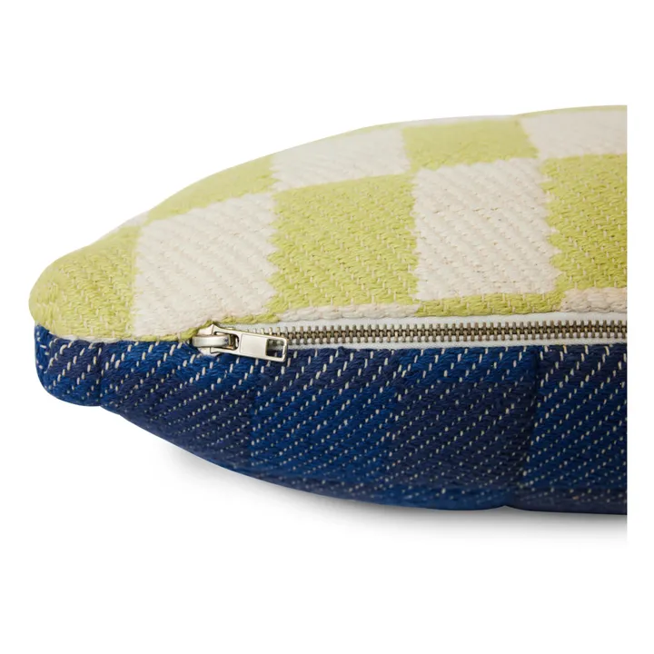 Coussin à damiers | Vert- Image produit n°5