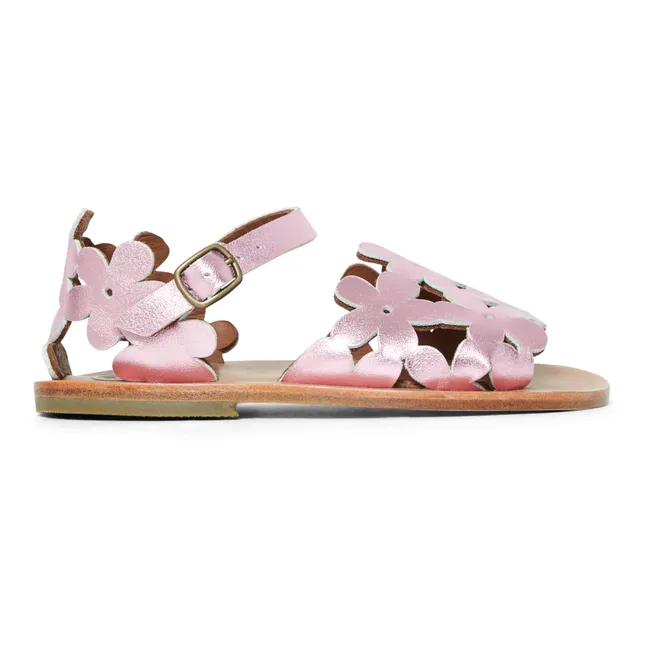 Floral Openwork Sandals | Pink