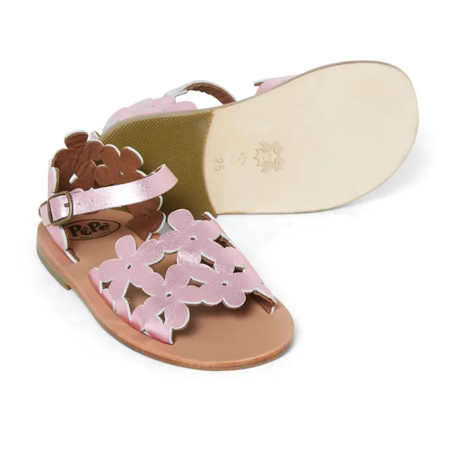 Floral Openwork Sandals | Pink
