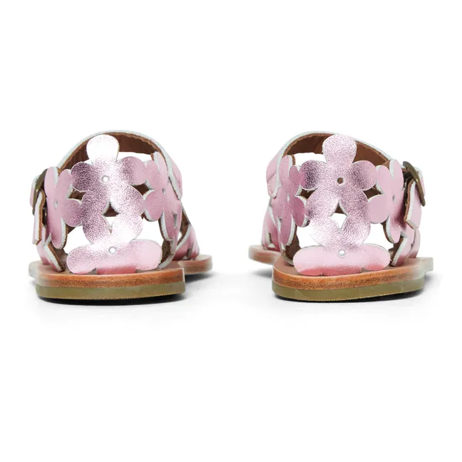 Floral Openwork Sandals | Pink