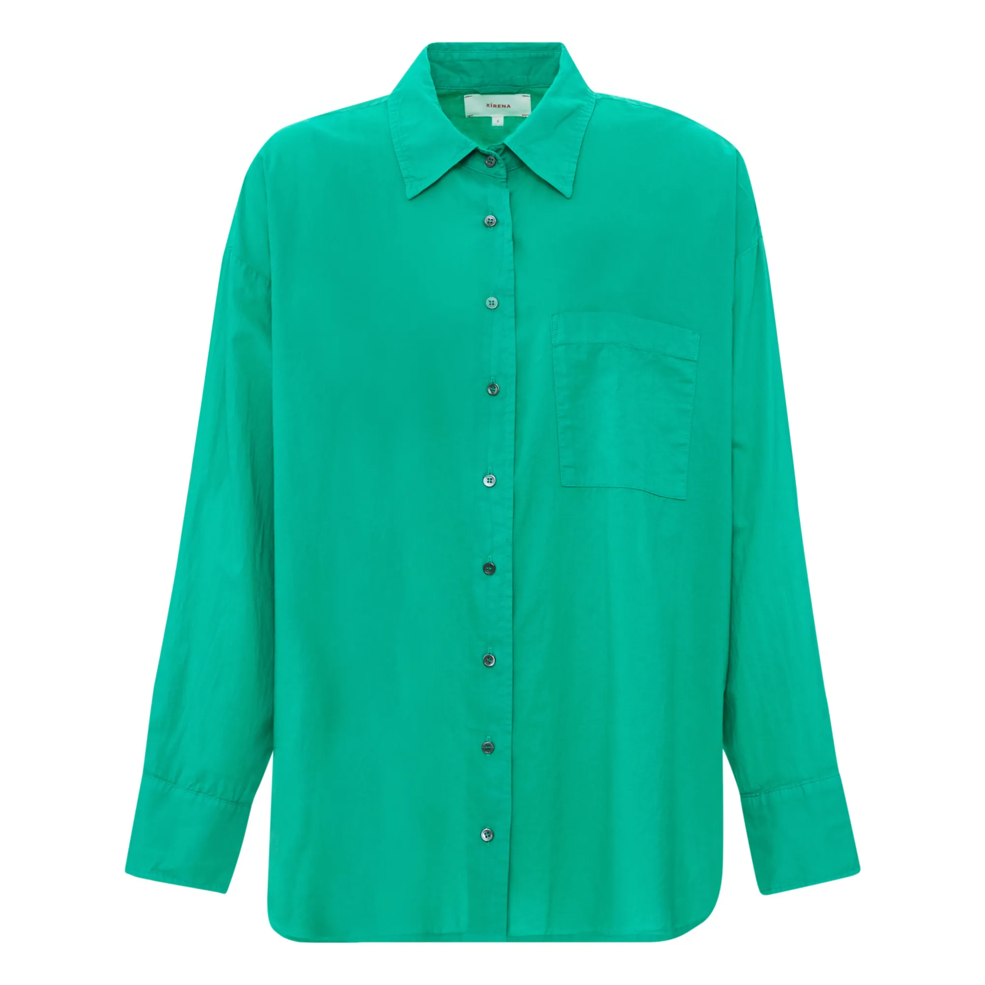 Xirena Green Sydney Cotton Poplin Shirt