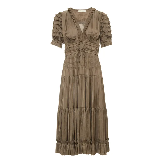 Carine Dress | Taupe brown