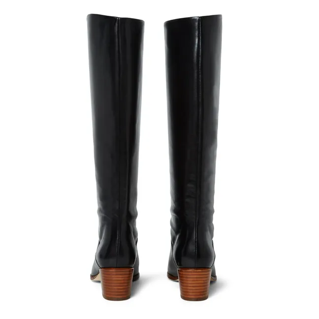 45 MM Leather Boots | Black