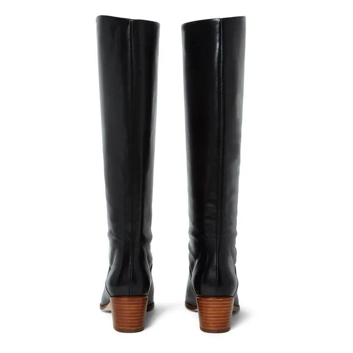 45 MM Leather Boots | Black- Product image n°7