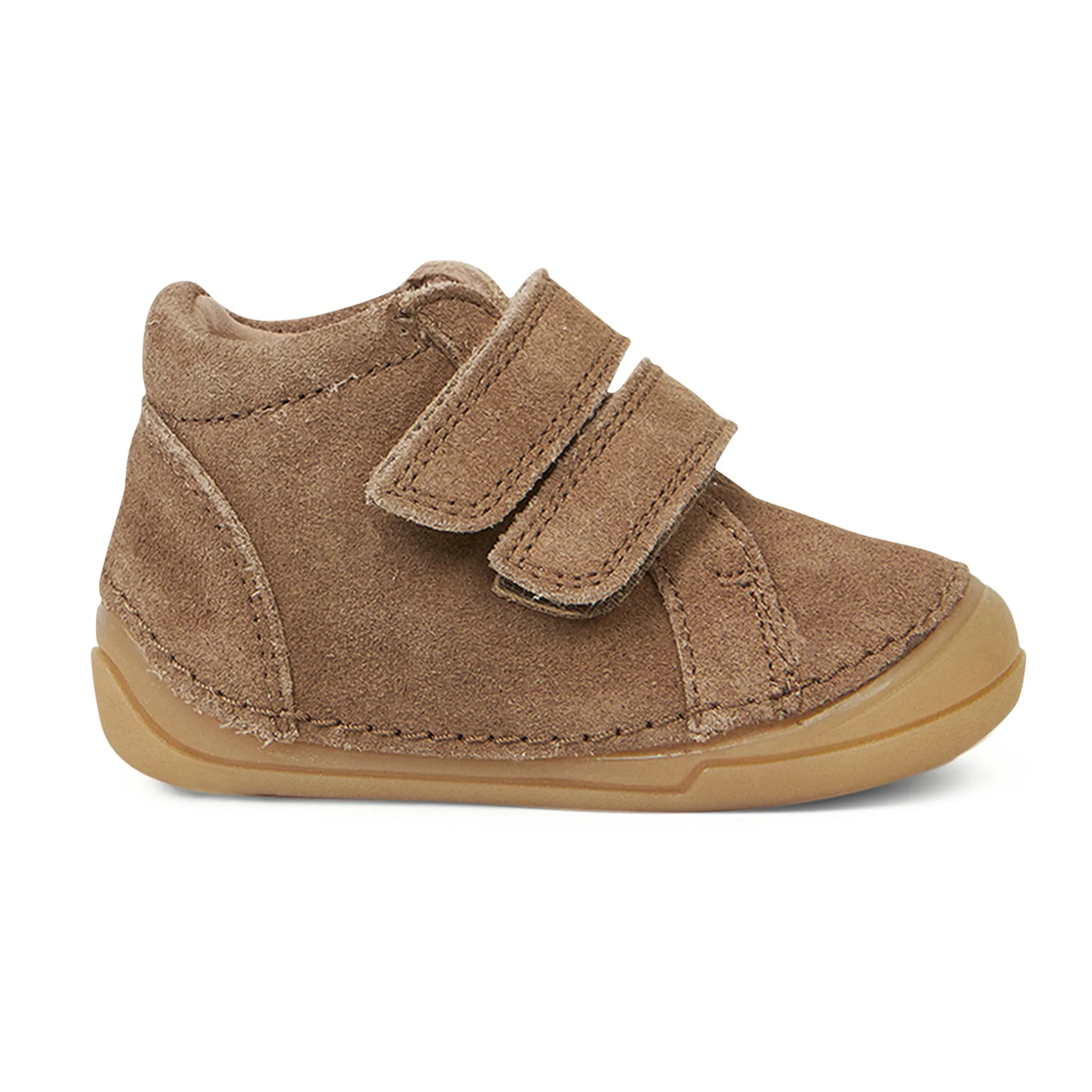 Petit Nord Brown Mini Bootie Suede Velcro Sneakers