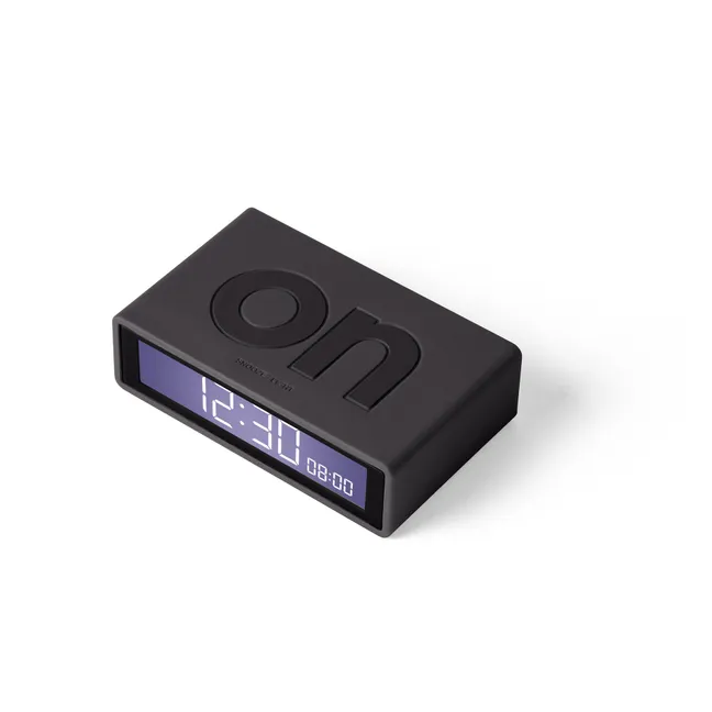 Flip+ Travel Alarm Clock | Dark grey