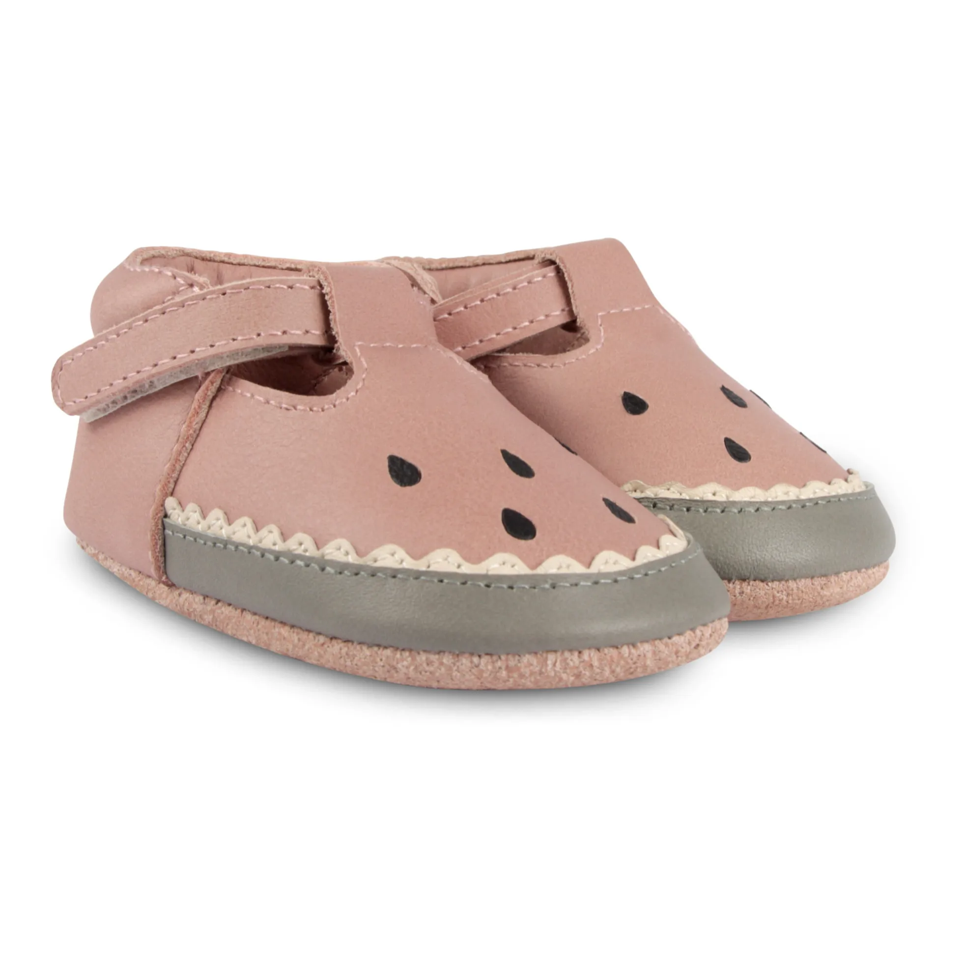 Donsje - Chaussons Nanoe Pastèque Cuir (Donsje) - Image 1