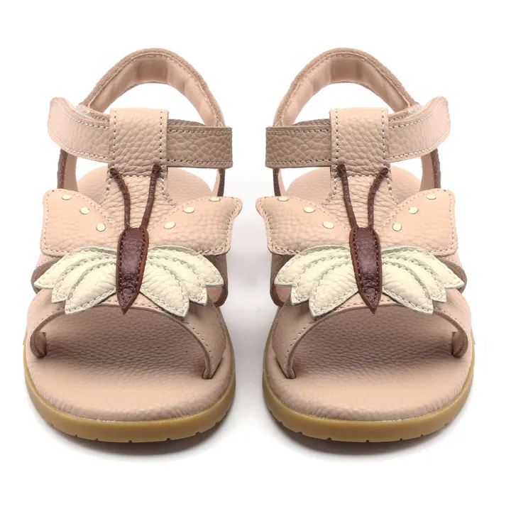 Iles Sky Butterfly Leather Sandals | Pale pink- Product image n°1